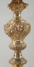 Antique solid silver gilt French Baroque Chalice